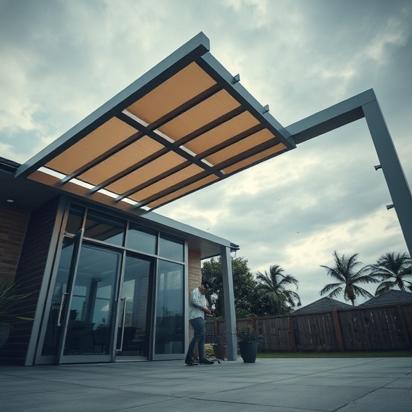 pergola z rozsuwanym dachem