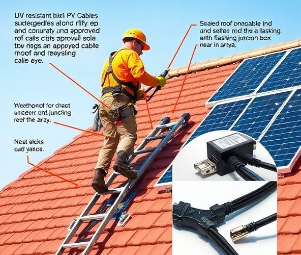 Czy mogę samodzielnie prowadzić przewody PV na dachu skośnym bezpiecznie?