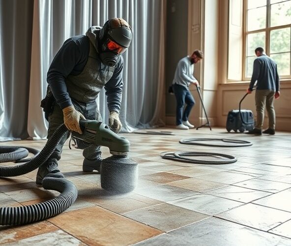 Jak ograniczyć kurz podczas renowacji posadzek kamiennych?