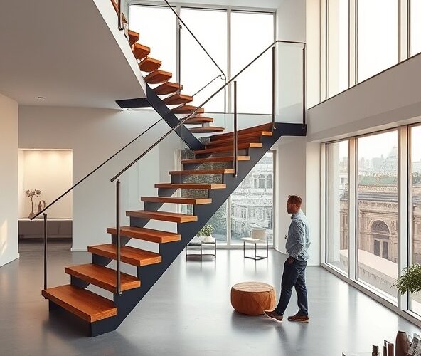 Czy schody samonośne metalowo-drewniane w Warszawie opłacają się?