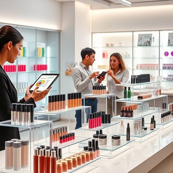 stojaki z plexi na kosmetyki