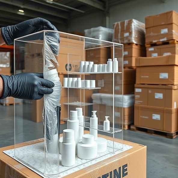 stojaki z plexi na kosmetyki