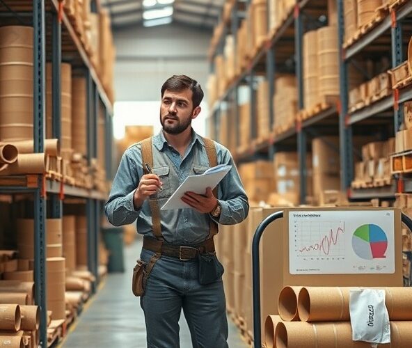 Jak obliczyć miesięczny minimalny zapas magazynowy tulei papierowej dla magazyniera?