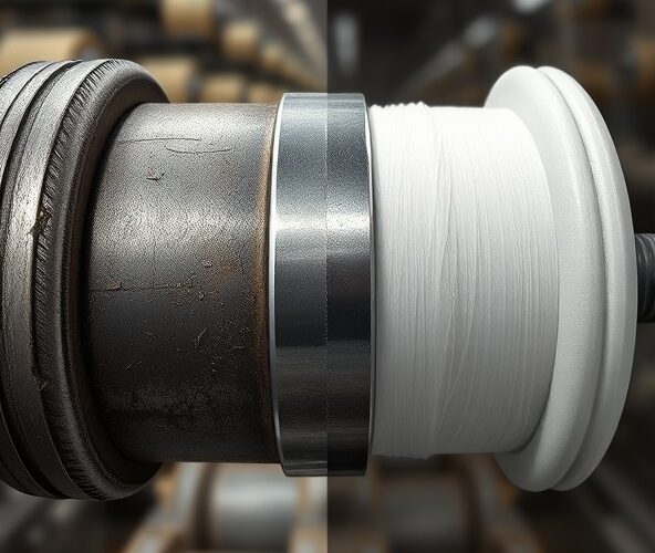 Które tuleje przędzalniane, stalowe czy PTFE, mniej ścierają ringi?