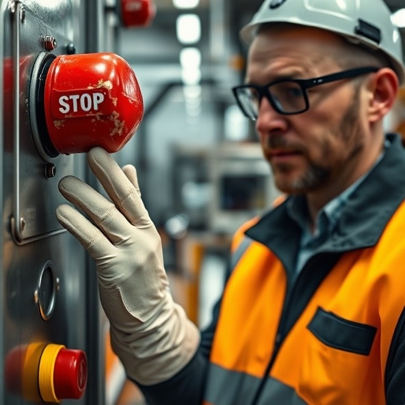 wyłącznik bezpieczeństwa grzybek