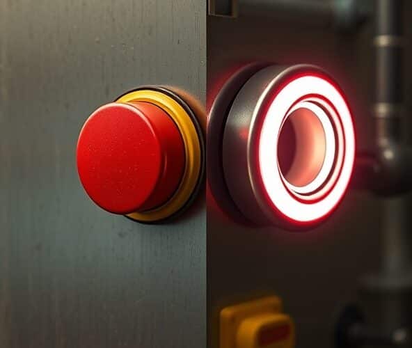 Czy wyłącznik bezpieczeństwa grzybek powinien mieć podświetlenie?