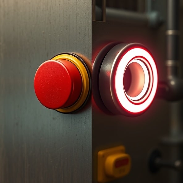 wyłącznik bezpieczeństwa grzybek