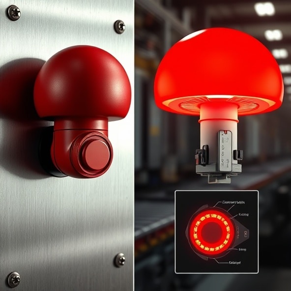 wyłącznik bezpieczeństwa grzybek