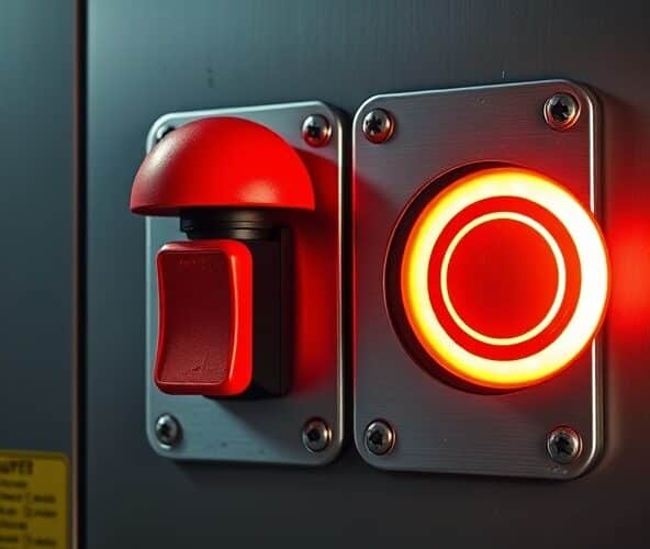 Czy wyłącznik bezpieczeństwa grzybek powinien mieć podświetlenie?