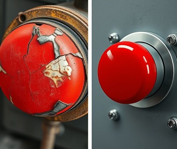 Kiedy wymienić wyłącznik bezpieczeństwa grzybek zamiast go czyścić?