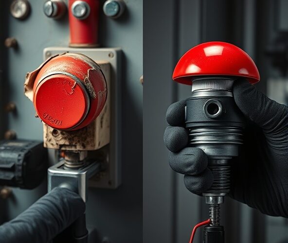 Kiedy wymienić wyłącznik bezpieczeństwa grzybek zamiast go czyścić?