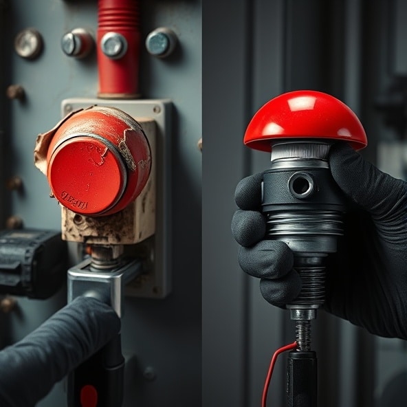 wyłącznik bezpieczeństwa grzybek