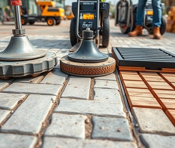 Zagęszczarka wynajem: jaka nakładka najlepiej chroni kostkę?