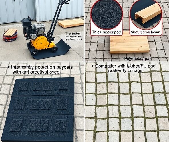 Zagęszczarka wynajem: jaka nakładka najlepiej chroni kostkę?