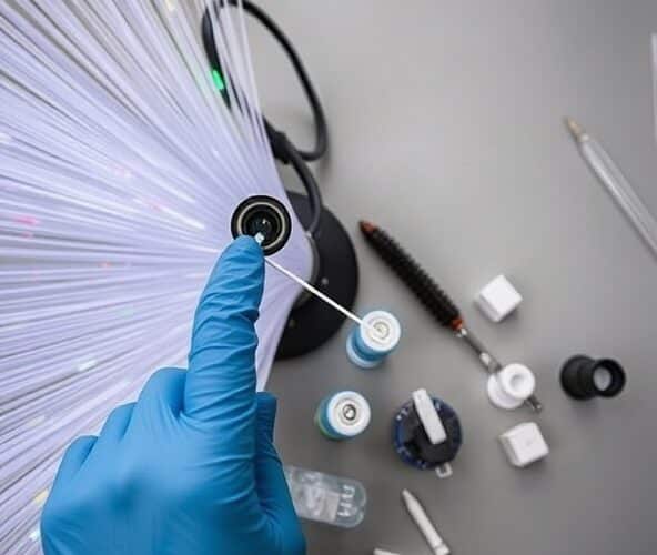 Jak sprawdzić i czyścić końcówki włókien w dekoracyjnym zestawie światłowodów?