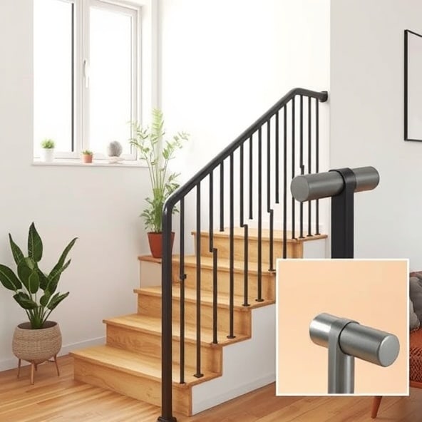 balustrady schodowe metalowe wewnętrzne