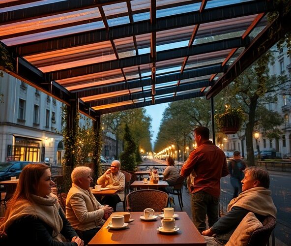 Jak pergole lamelowe Warszawa z ogrzewaniem i oświetleniem zwiększą sprzedaż sezonową w kawiarni na Mokotowie?