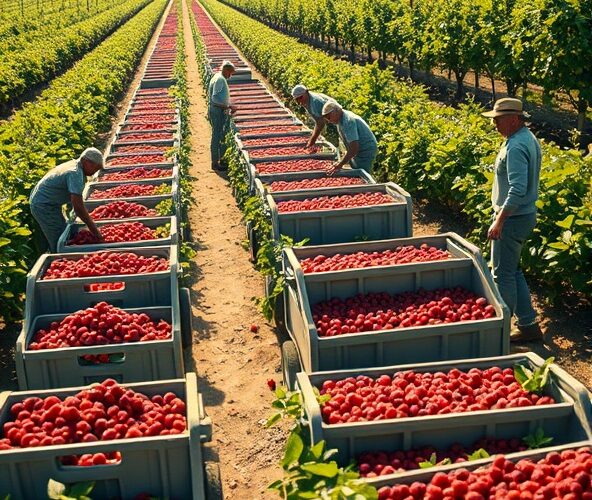 Jak wybrać wózki do zbioru malin, by skrócić czas zbioru?