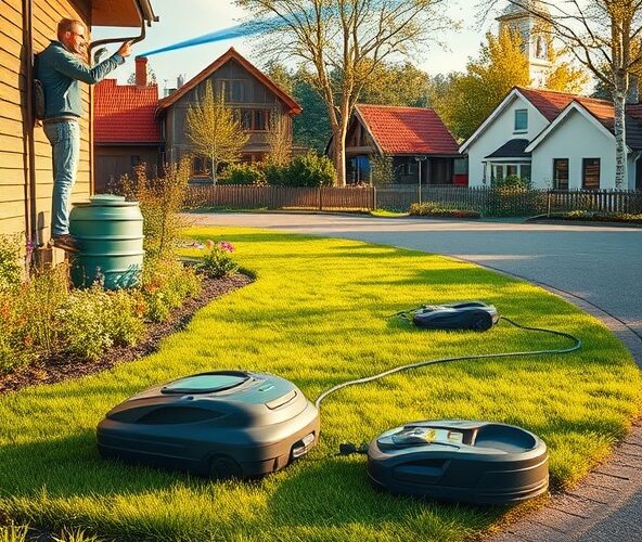 Jak oszczędzić czas i wodę przy pielęgnacji trawników w Błoniu?