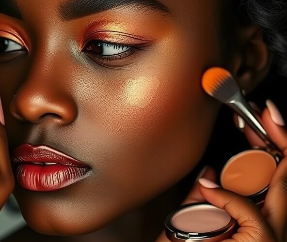 Jak dobrać rozświetlacz do twarzy do ciemnej karnacji?