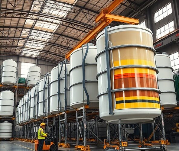 Czy warto stosować magazynowanie pionowe dla zbiorników z laminatu?