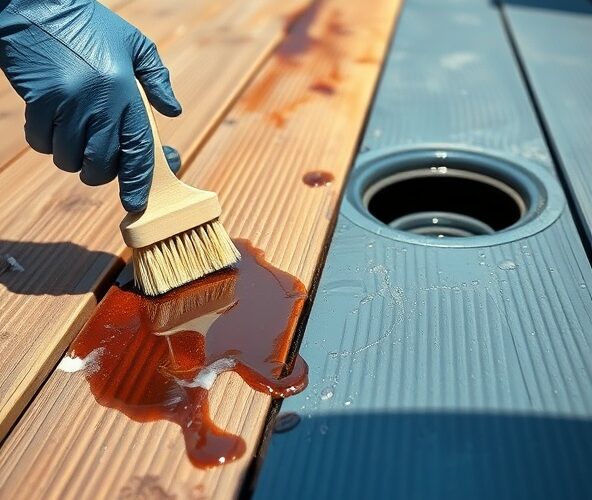 Jak usunąć plamy oleju z desek plastikowych Terradeck?