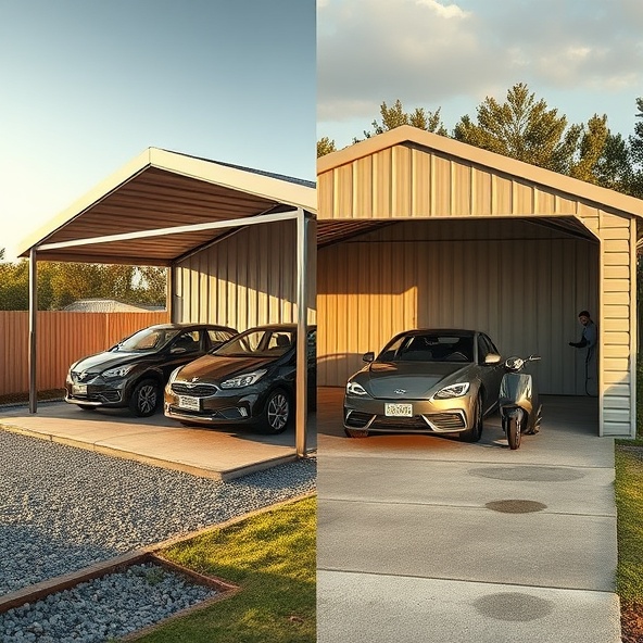 garaż blaszany 6x6 wiata