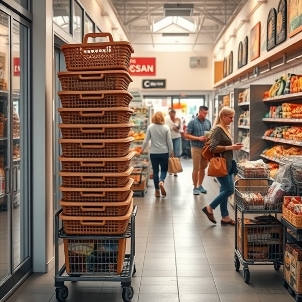 kosze sklepowe nastawne