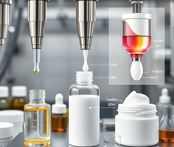 Jak dobrać dyszę do nalewarki do kosmetyków przy różnych lepkościach?