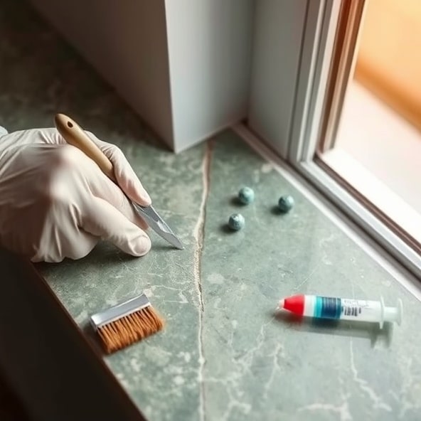 parapety wewnętrzne z konglomeratu zielonka