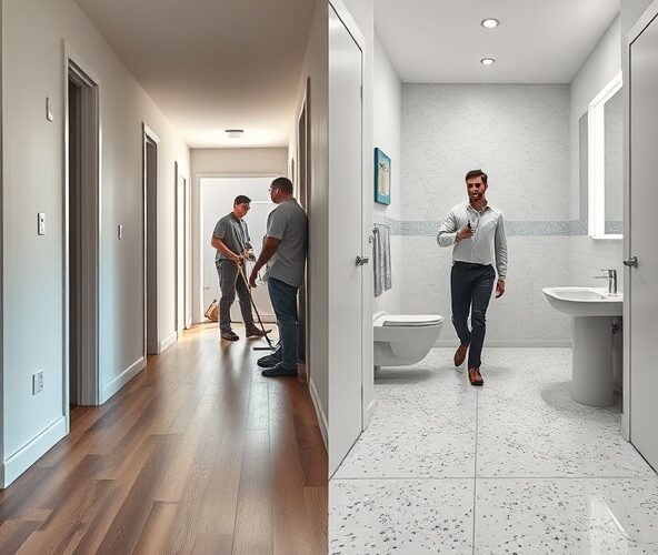 Czy posadzki z lastryko w korytarzach i łazienkach na wynajem zmniejszą koszty sprzątania i napraw?