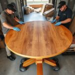 stół dębowy okrągły rozkładany
