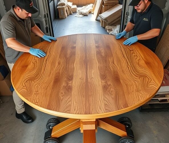 Jak wysyłać stół dębowy okrągły rozkładany tanio i bez uszkodzeń?